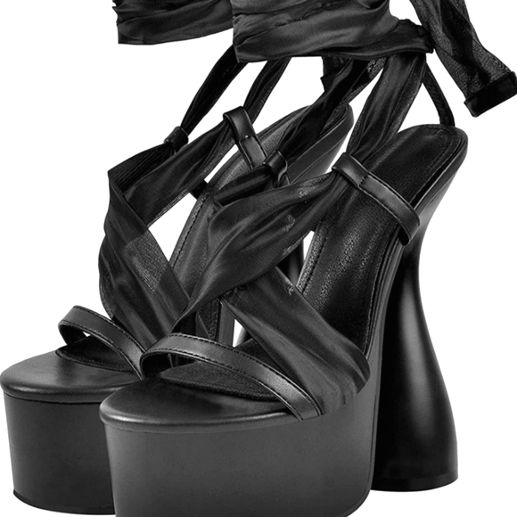 Fiercely Stunning Statements Strapy Heels - Picture 1 of 4